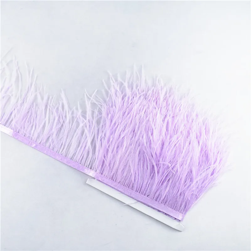 Новинка кожаные розовые страусиные перья Отделка 1 ярд 8 10 см для рукоделия Сделай