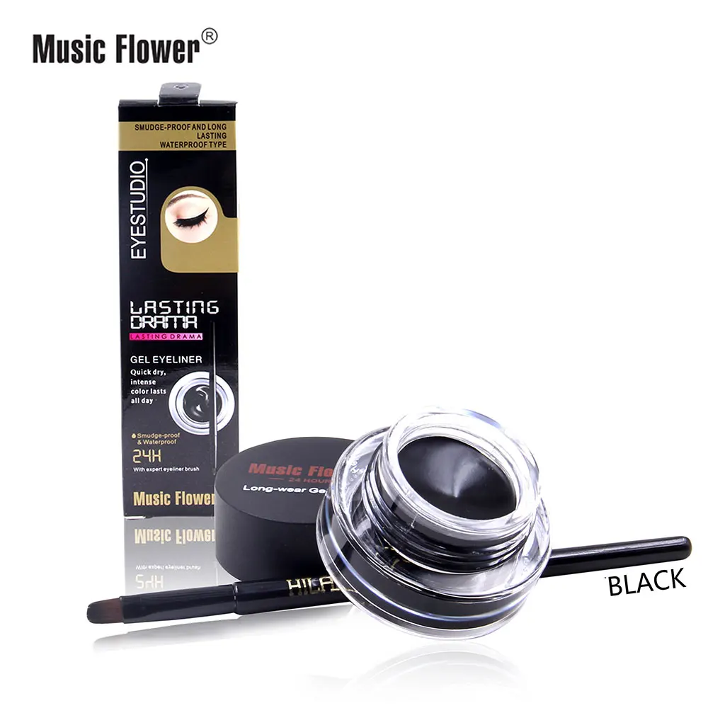Music Flower подводка водостойкая гелевая для век макияж косметический гель