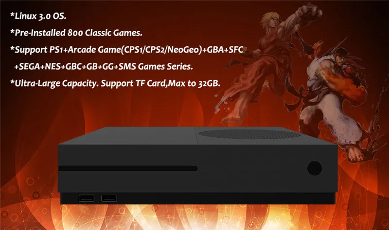 Игровая приставка HD видео 4K Игровая приставка встроенные 800 игры 64 бит выход для HDMI ТВ Ретро семейный ТВ игровой плеер для PS1/CPS/GBC/SMS