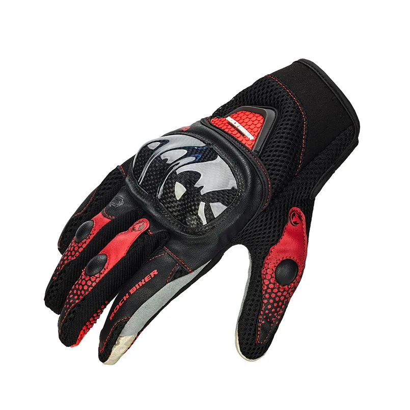 Красный Рок Байкер сенсорный экран носимые Dains moto rcycle перчатки guantes moto cross luva moto alpine stars moto rcycle racing велосипедные перчатки - Цвет: Красный