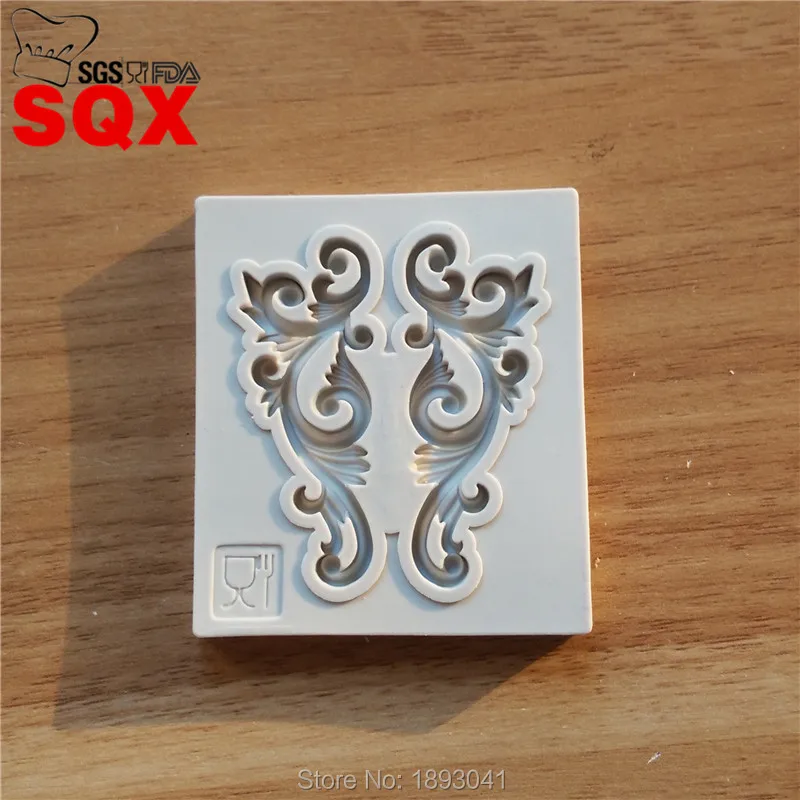 Рельефная силиконовая кружевная форма в европейском ретро стиле для помадки