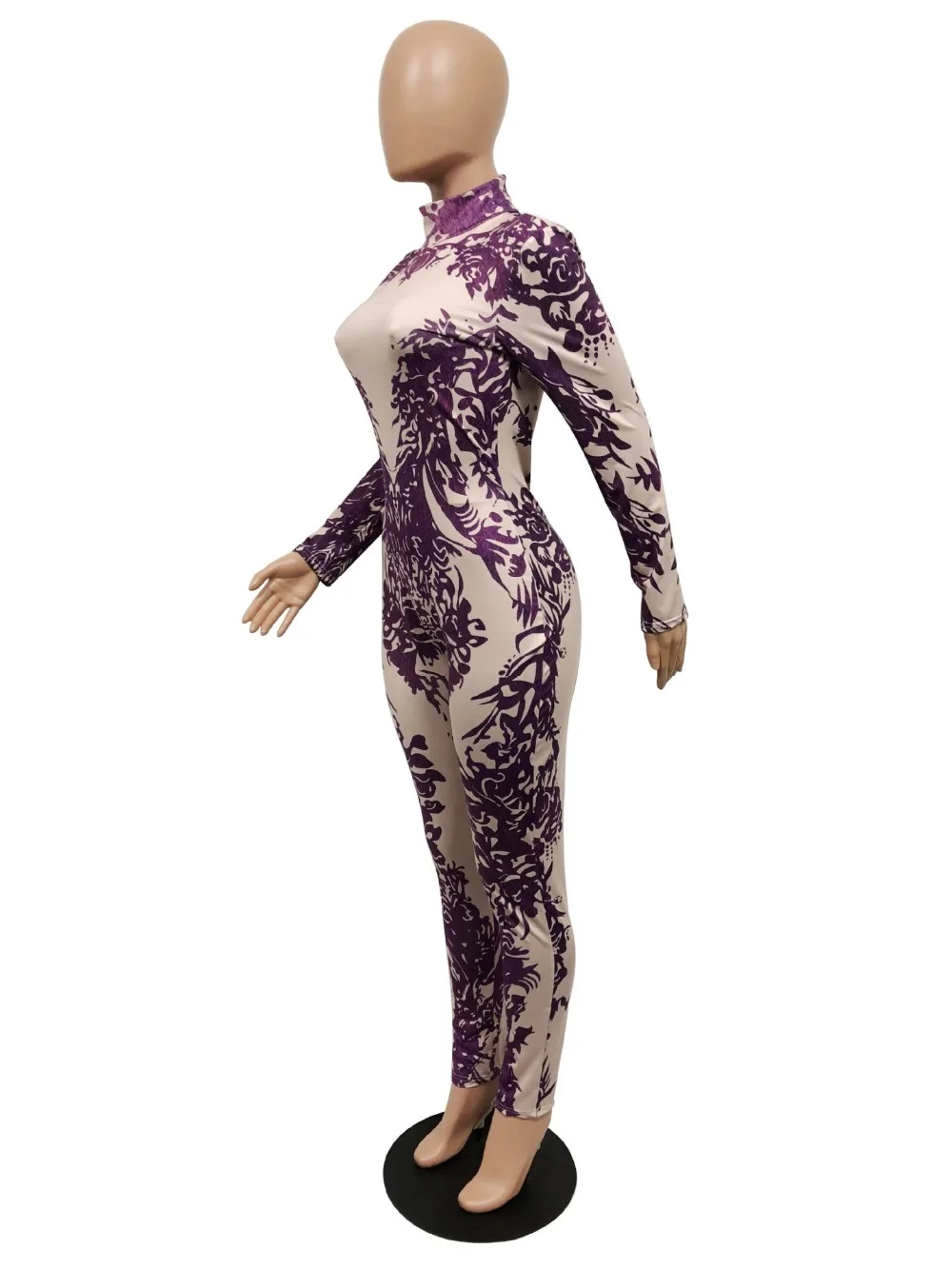 Женский сексуальный женский клубный костюм танцевальный трико с фиолетовым