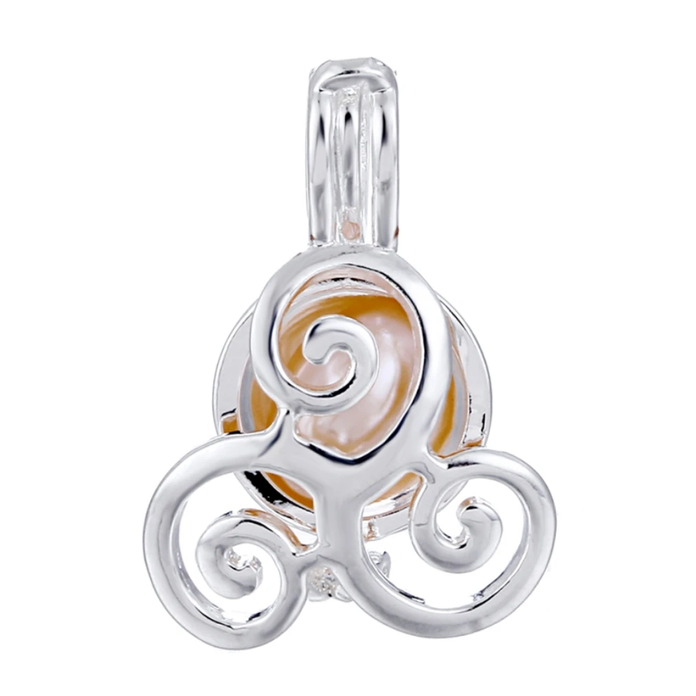 10 шт. Серебряный цветок жемчужные бусины &quotклетка&quot клетка эфирное масло