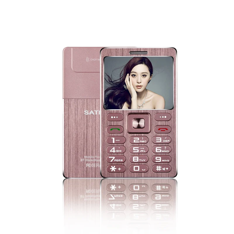 Ультратонкий мобильный телефон для кредитных карт Fsmart SATREND A10 Dual Sim GSM металлический корпус 1,7" мини Bluetooth вибрирующий мобильный телефон