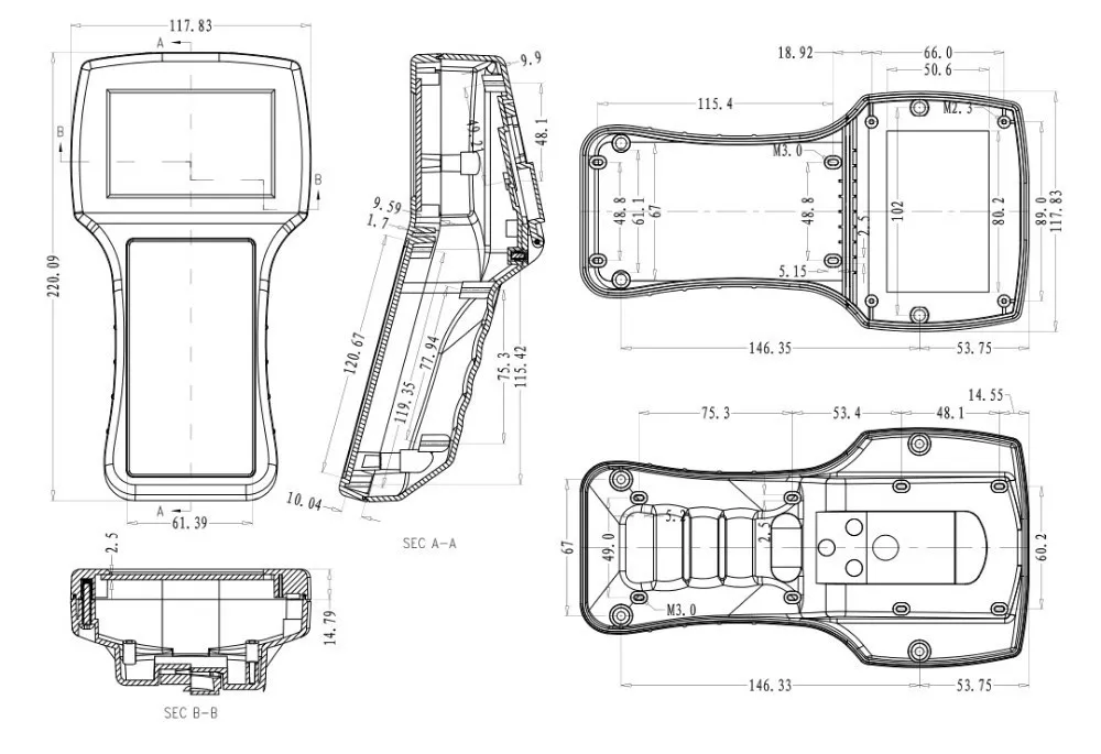 1 шт. бесплатная доставка корпус прибора 118x220x101 мм коробка управления