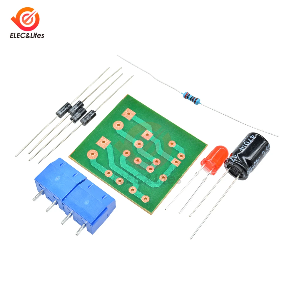 N4007 мостовой выпрямитель DIY Kit AC DC конвертер полная волна выпрямитель монтажная плата электронные компоненты запчасти