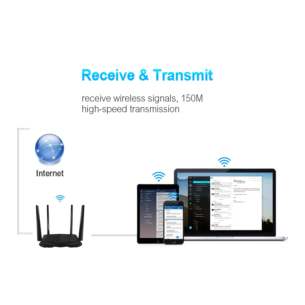 TEROW беспроводная Wi Fi сетевая карта 150 м USB 2 0 802 11 b/g/n LAN антенна адаптер с антенной