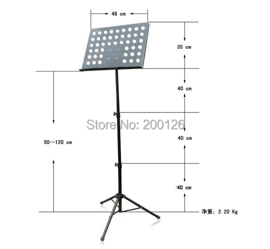 

Medium Steel Music Stand adjustable heighth