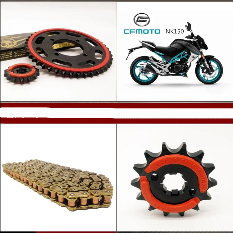 CFMOTO NK150 CF150-2/2C/3 CF250 250NK роликовая цепь мотоцикла с передними и задними звездочками