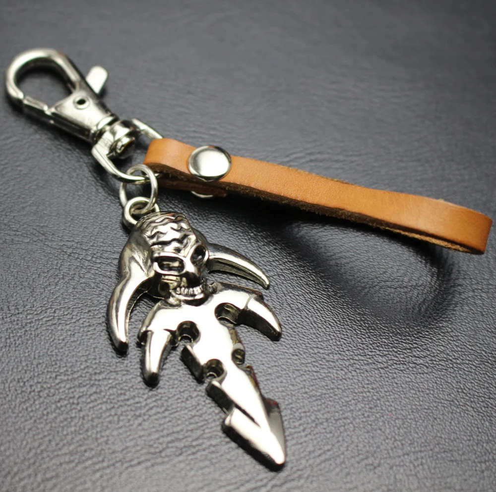Подвеска привидение скелета кожаный брелок собачий крючок пряжка автомобильный