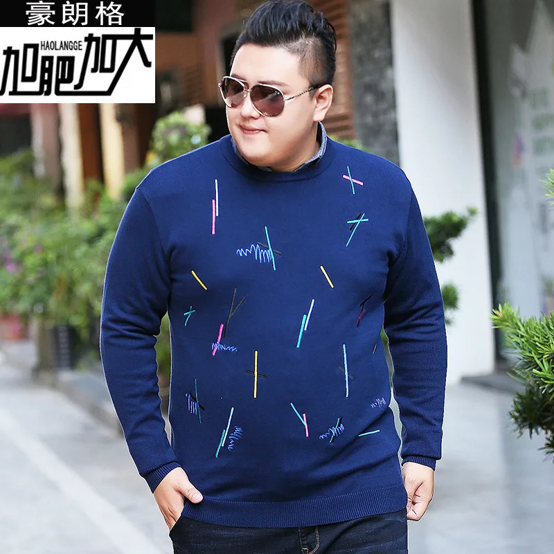 Большой размер xxl-7xl (обхват груди 146 см) 2017 Новый большой популярный свитер с