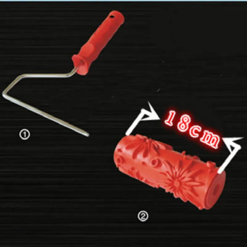 Free shipping 7inch red rubber roller wall decoration painting Paint Roller for Wall Decoration tools | Инструменты
