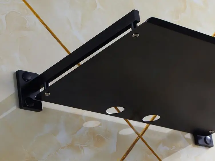 Одиночная настенная полка алюминиевая приставка для маршрутизатора|aluminium shelf|aluminum wall shelvesshelf bracket |