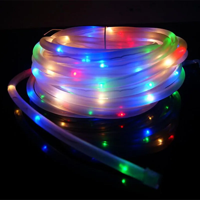 Светодиодная гирлянда на солнечных батареях 7 м 50 светодиодов RGB наружная