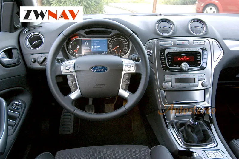 ZWNVA Тесла стиль экран Android 7,1 Автомобильный плеер gps навигация Радио экран для Ford Mondeo MK4 2007-2012
