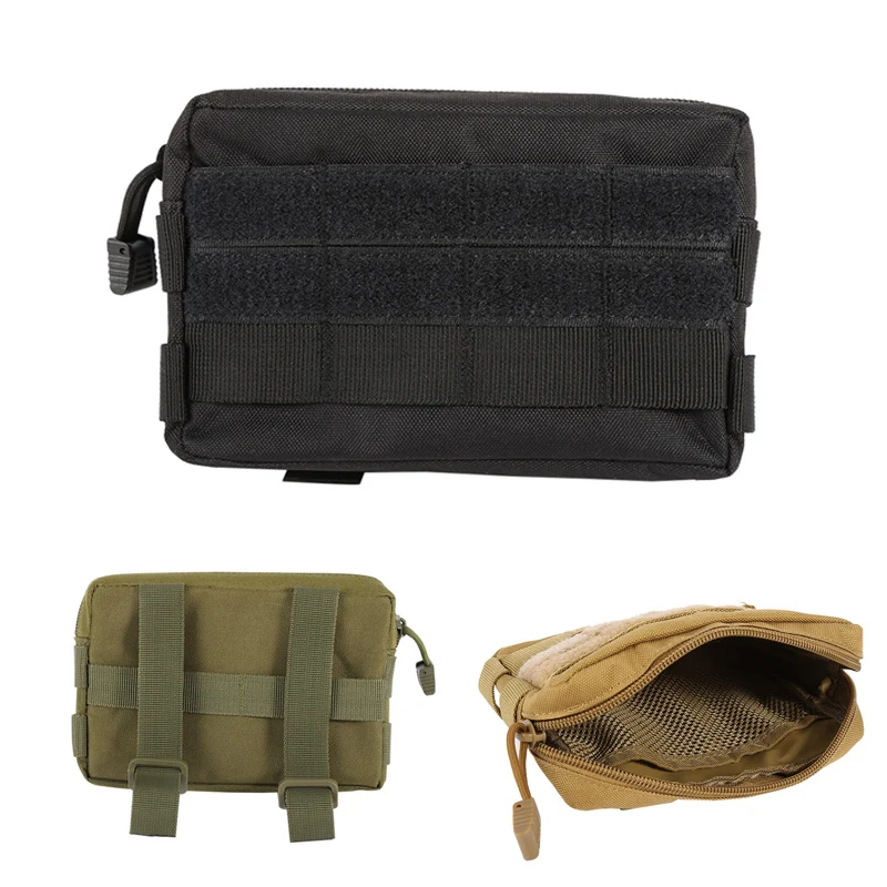 

NEW 600D Nylon Airsoft Tactical Military Modular MOLLE Small Utility Pouch EDC Bag Waterproof Bagged Open Gear Tools Pouch Case