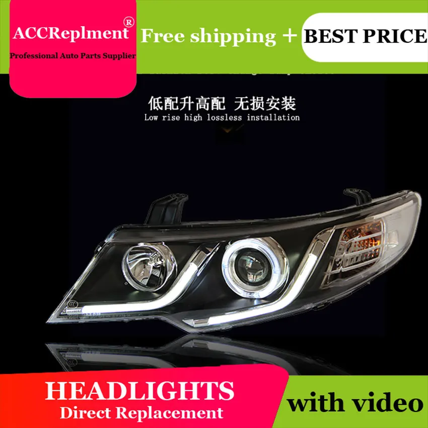 

Car Styling For KIA FORTE headlights 2010-2013 FORTE led headlight CERATO led drl projector headlight H7 hid Bi-Xenon Lens