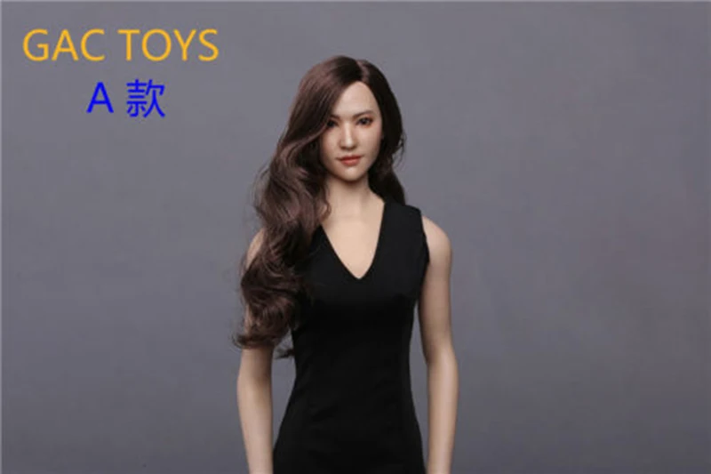 1/6 азиатская Красивая женская голова Liu Yifei Crystal с длинными вьющимися волосами для
