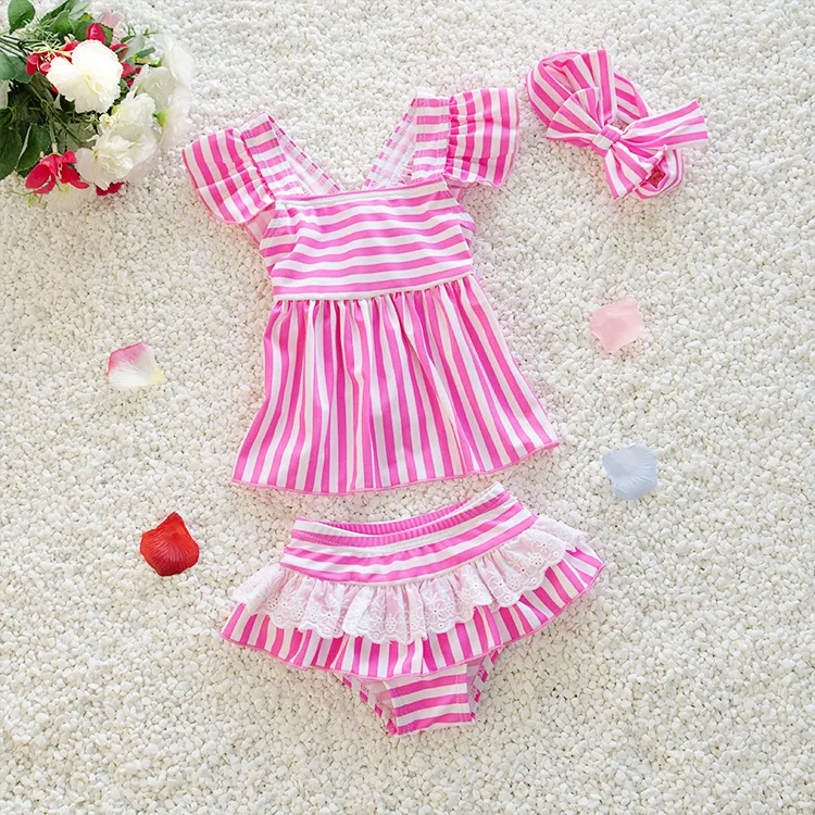 Новинка 2017 года раздельный детский купальник для девочек купальный костюм