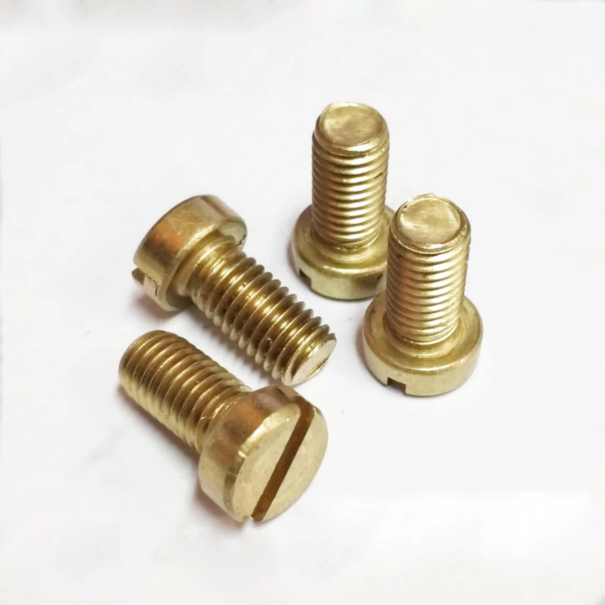 

30pcs M1.2 brass household machinery one word screw slotted bolt cylinder head bolts machine screws 3mm-10mm length