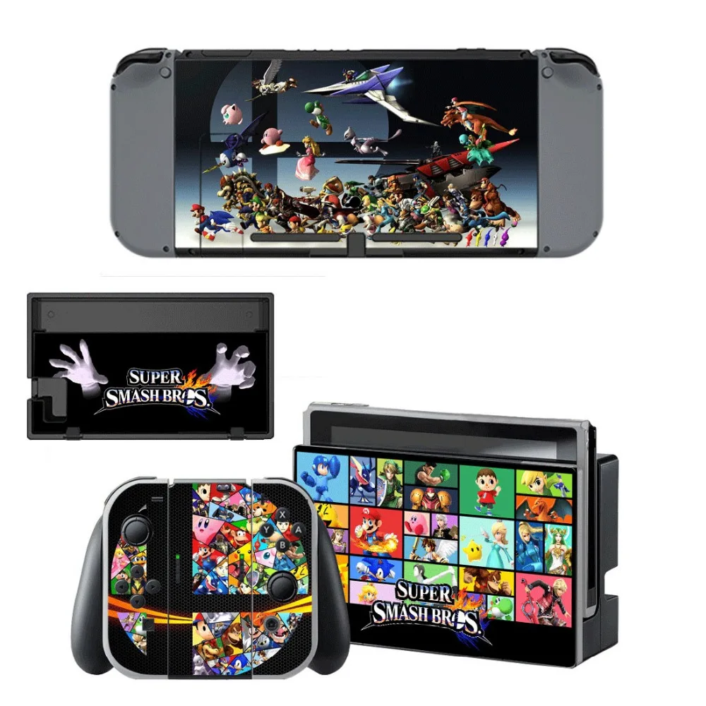Виниловые наклейки с рисунками из мультфильмов Super Smash Bross Skin для Nintendo Switch NS