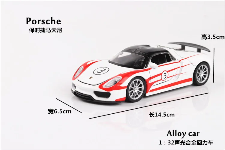 1:32 Model Alloy Rear-car Light Music Simulation Engine Pull Back Race Car Can Open Children's Toys Boy | Игрушки и хобби