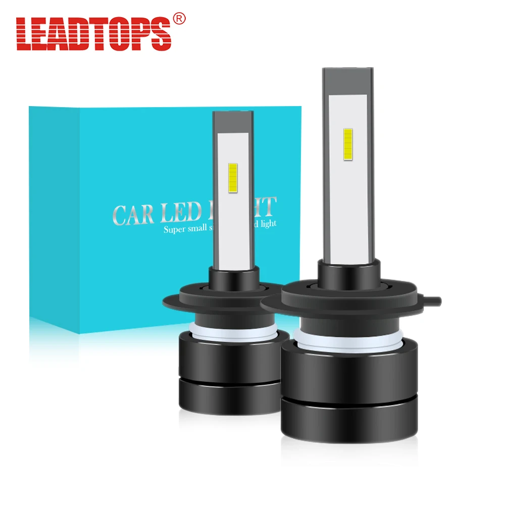 LEADTOPS 2 шт. мини H7 h11 H4 H1 светодиодный автомобильный головной светильник H3 9005 9006 H8 H9