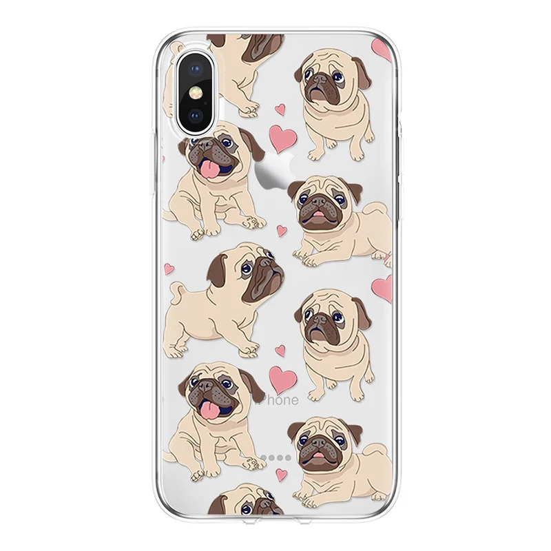 Чехол с собакой для iPhone X XR 4S 5 5S SE 6 S 7 8 Plus Fundas TPU Coque мягкий чехол 7plus plus Xs Max |