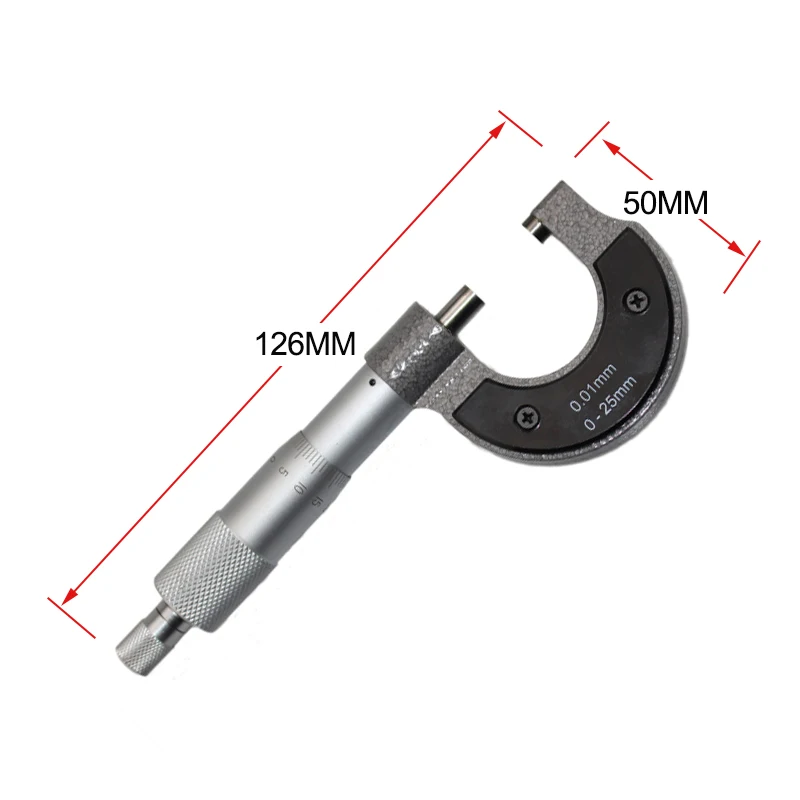 

Outside Micrometer 0-25mm/0.01mm Precision Gauge Vernier Caliper Measuring Tools Micrometer Gauging Tools
