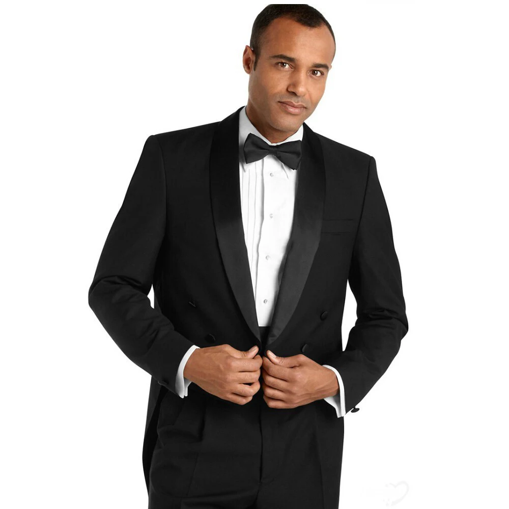 New Arrival Italian tuxedo jacket men Black Groomsmen Suits 3 pieces Wedding men Suit For Men Groom Tuxedos Jacket+Pants+Tie