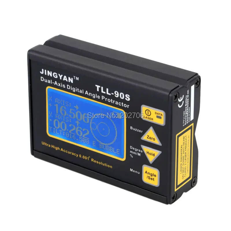 Профессиональный цифровой транспортир с ЖК дисплеем двумя осями инклинометр
