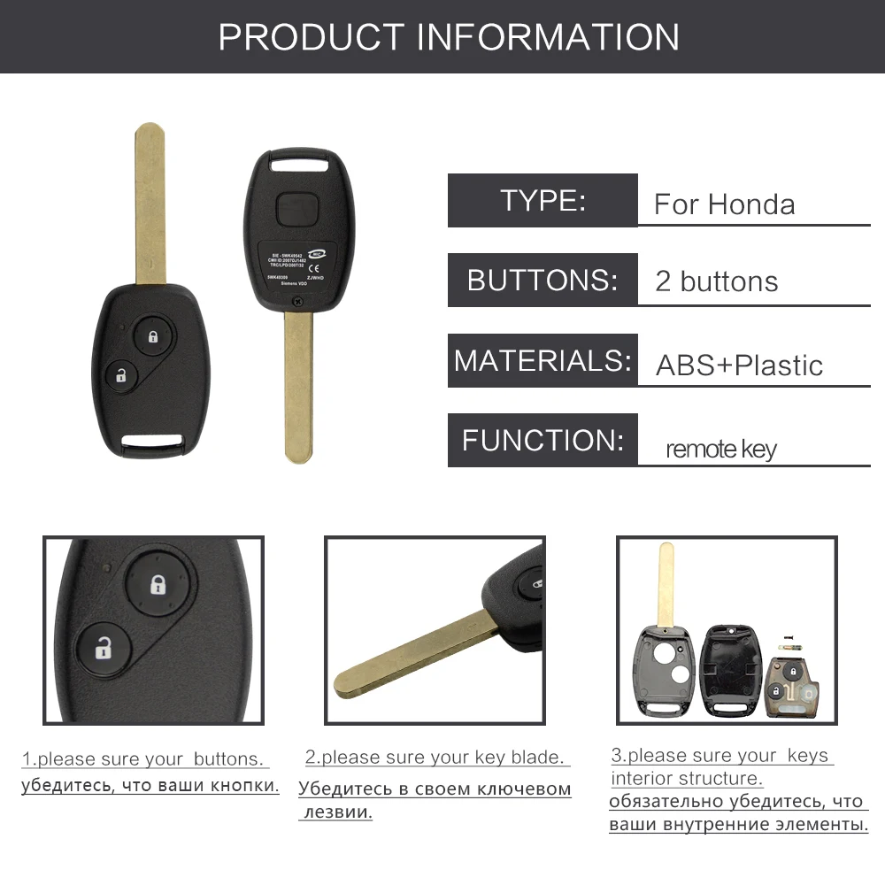 OkeyTech для Honda 315Mhz ID48 чип Авто пульт дистанционного управления автомобильный