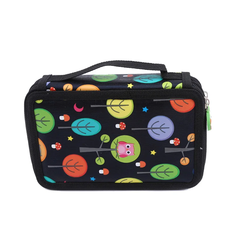 

32/52/72 Slots Colorful Student Fabric Pen Bag Pencil Pouch Box Sketch Drawing Brush Pencil Bag Chancery Stationery Gifts