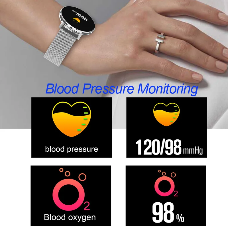 Супер тонкий смарт часы Android IOS стальной браслет фитнес трекер для мужчин и женщин