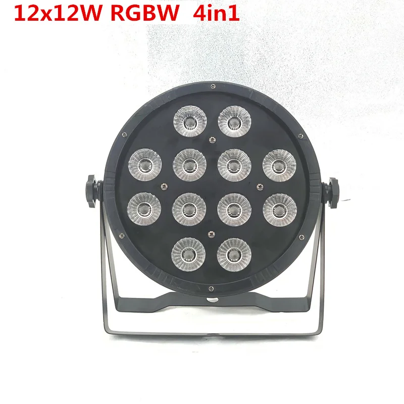 4 шт./лот 12x12 Вт светодиодный par свет 4в1 RGBW RGB светодиодный сценический свет светодиодный плоский SlimPar Quad Can с DMX512 плоский DJ контроллер оборудования - Цвет: 12x12W RGBW 4in1