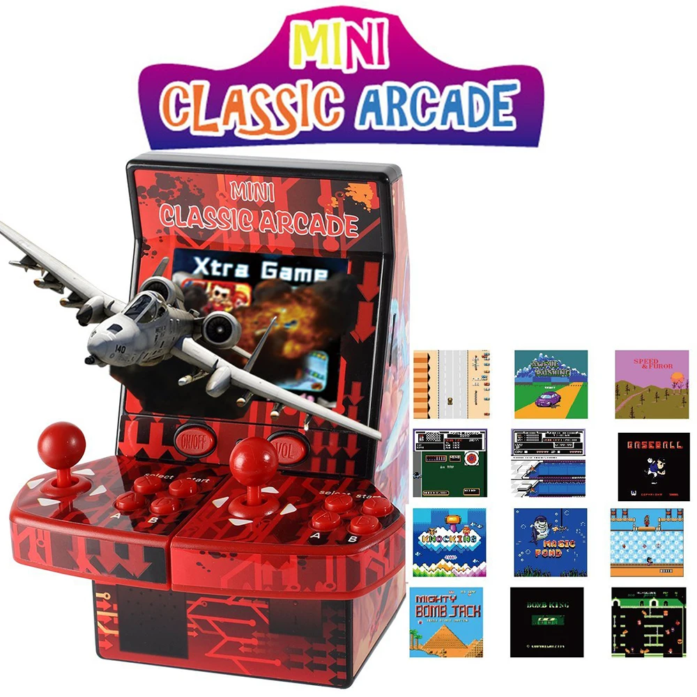 New Upgraded Mini Classic Arcade Game Cabinet Machine Double Joystick Retro Handheld Player with Built-in 183 Games