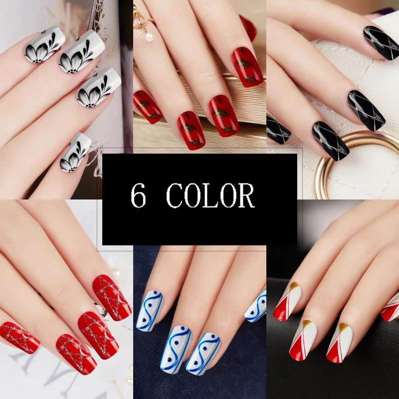 Су 3D ногтей Книги по искусству Краски Цвет гель DIY Nail Цвета рисовать Состав Акрил