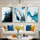 Абстрактный цвет в скандинавском стиле, синий, золотой Холст, картина, Постер и печать, уникальный декор, настенное искусство, картины для гостиной, комнаты