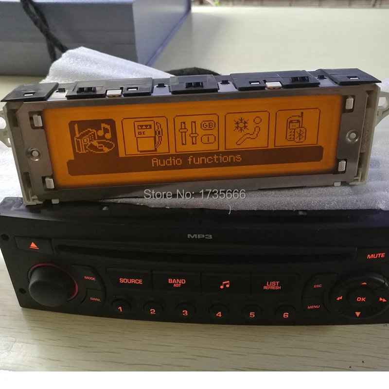 Оригинальный Автомобильный экран с поддержкой USB и Bluetooth ЖК-желтый монитор 12