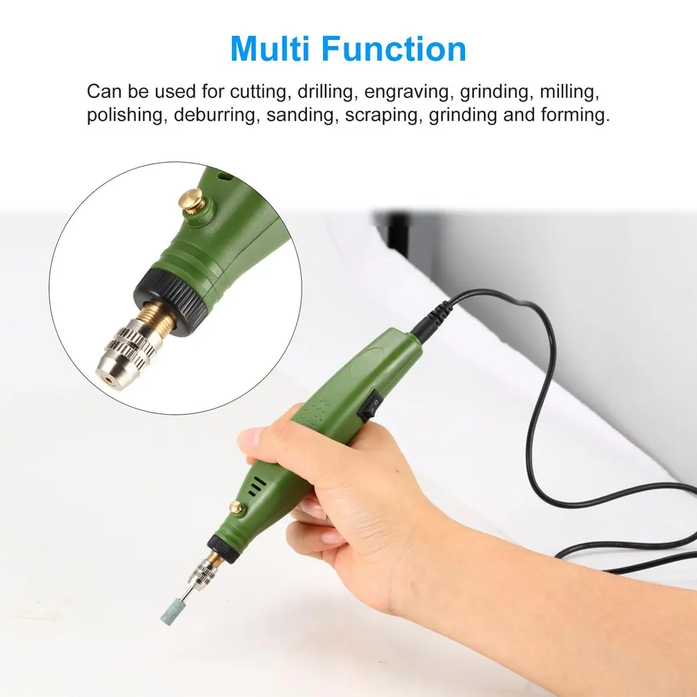 12W Electric Drill Mini Grinder Set Drilling Engraving DIY Power Rotary Tool Kit Grinding Polishing Engraver Pen 14000r/min | Инструменты
