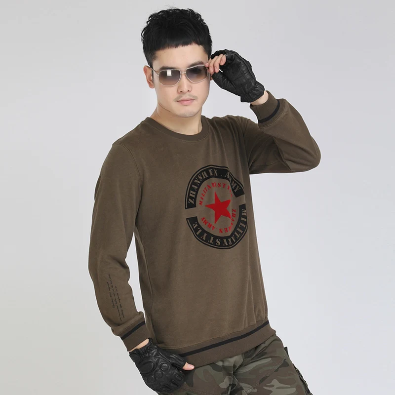 Футболка мужская тактическая с круглым вырезом дышащая рубашка в стиле милитари