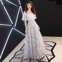 its yiiya prom gowns gray champagne o neck a line floor length embroidery simple customized plus size prom dresses 2019 e441