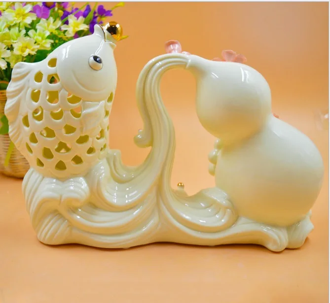 

2017 new guci direct ceramic crafts Froude gourd ornaments gifts more than fish