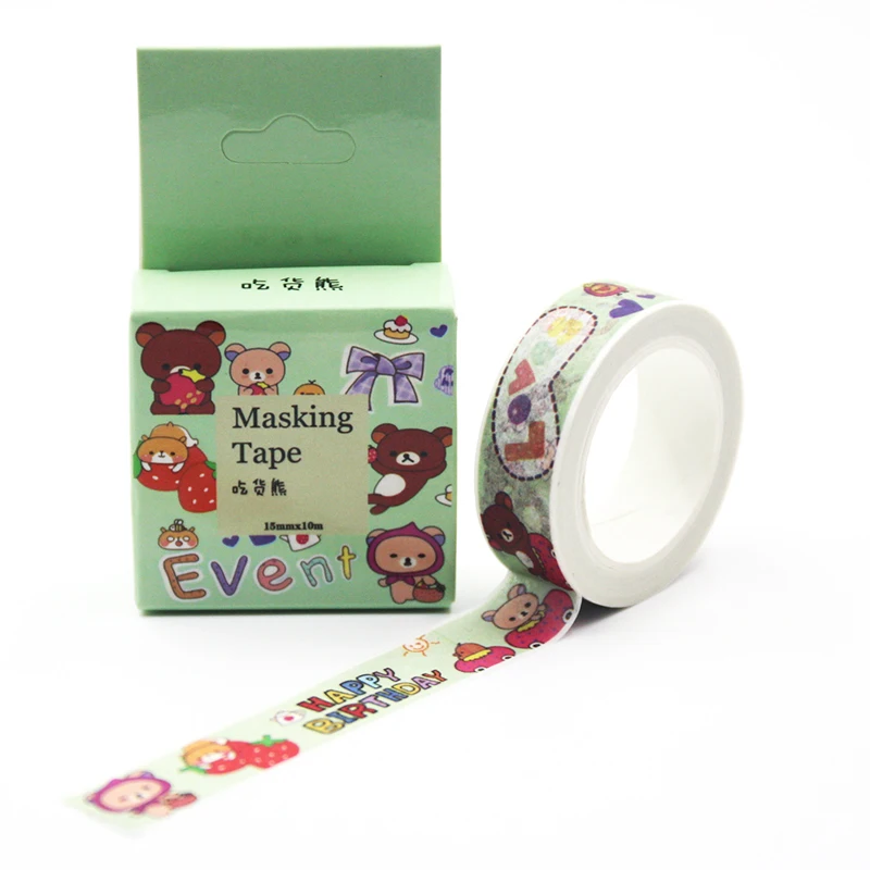 1 шт. Маскировочная лента 15 х10 м|tape diy decoration|tape kawaiibear washi tape |