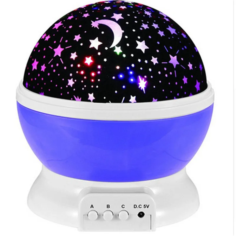 Вращающийся проектор USB лампа спин звездное небо Звезда Мастер Ночник Дети сон