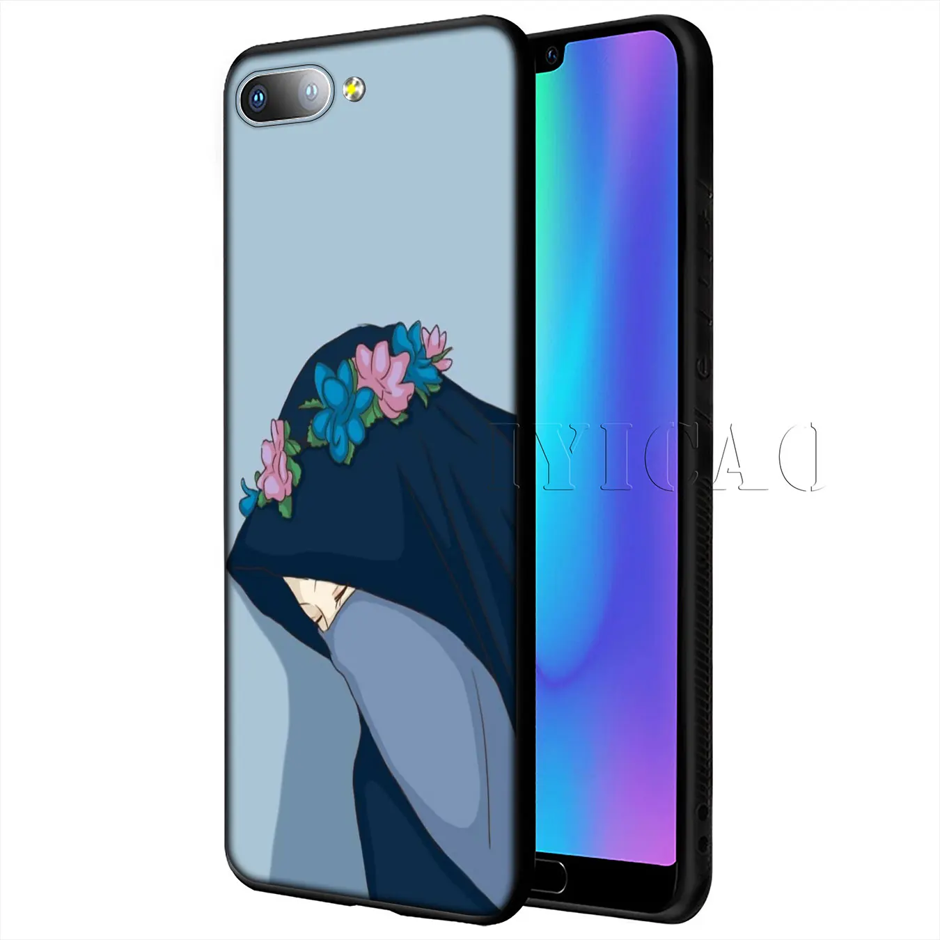 IYICAO Мусульманский Исламский Женский мягкий чехол с глазами для Huawei Y9 Y7 Y6 Prime 2019 Honor