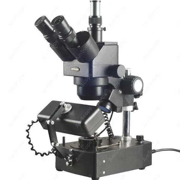 Jewelry Gem Trinocular Microscope--AmScope Supplies 10X-60X Stereo Microscope with Three Lights | Инструменты