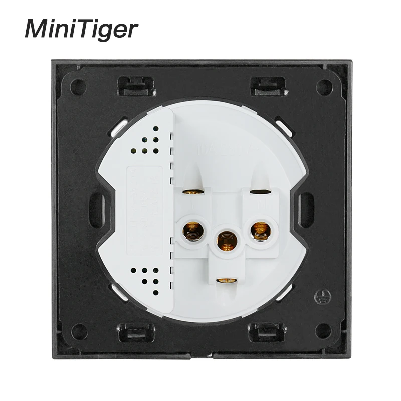Minitiger стеклянная панель 10 А универсальная розетка с 5 отверстиями портом USB для