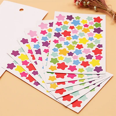 3 шт радуга цвет Звезда Сердце точка шаблон Печать стикер детский