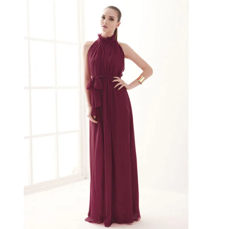 Женское летнее длинное шифоновое платье в богемном стиле женская одежда платья